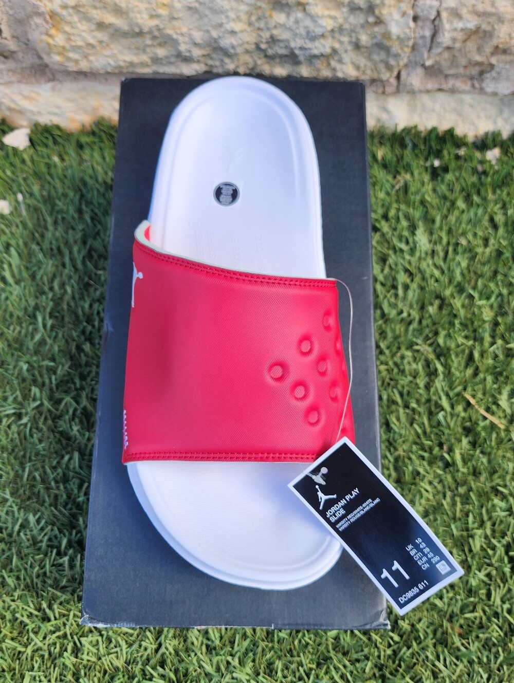 Jordan Play Slide Varsity Red / White
